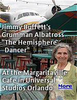 In 1996, the Hemisphere Dancer was shot at by Jamaican authorities as it taxied in the water near Negril, mistaking it for a drug-runner's plane.  U2's Bono was also on board the plane, but neither he nor Buffett were hurt. Jimmy wrote a song about the event ''Jamaica Mistaica'' In 2003, Jimmy retired the aircraft and put it on display at the Lone Palm Airport outside of his Margaritaville Cafe at Universal Studios, Orlando. In 2024, the airplane was removed for refurbishment and will be back in 2025.